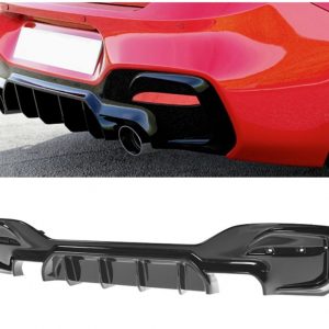 BMW F20 Maxton Style Rear Diffuser Single Pipe Double Outlet Gloss Black