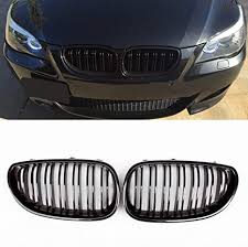 BMW E60 5 Series Dual Slat Grills (Gloss Black)